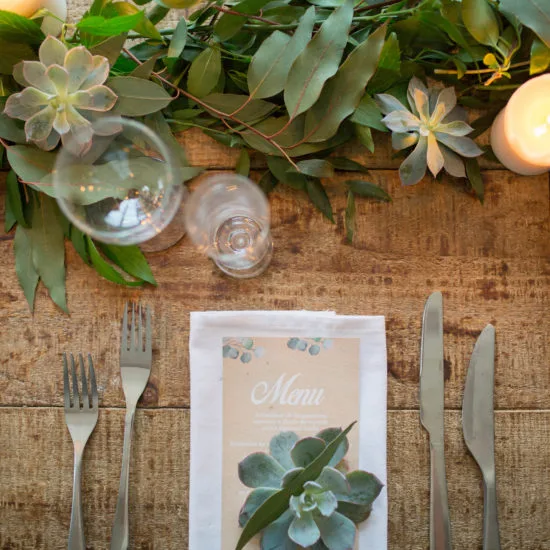 Décoration mariage Greenery