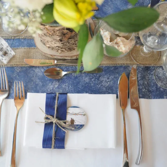 Décoration Mariage jaune et bleu