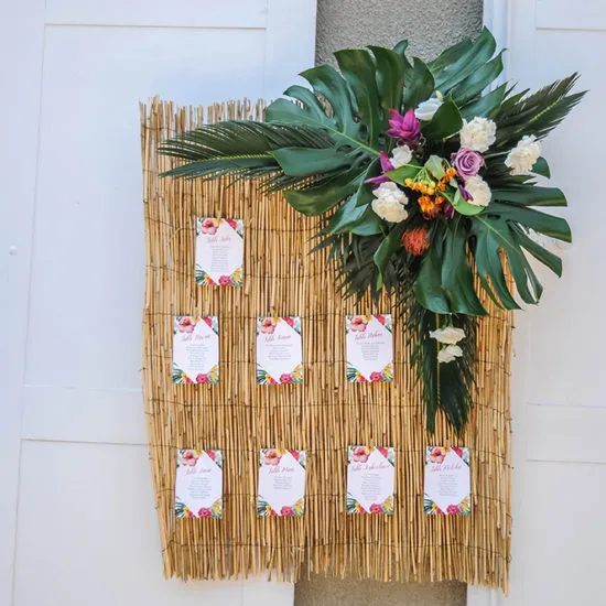 Plan de table exotique