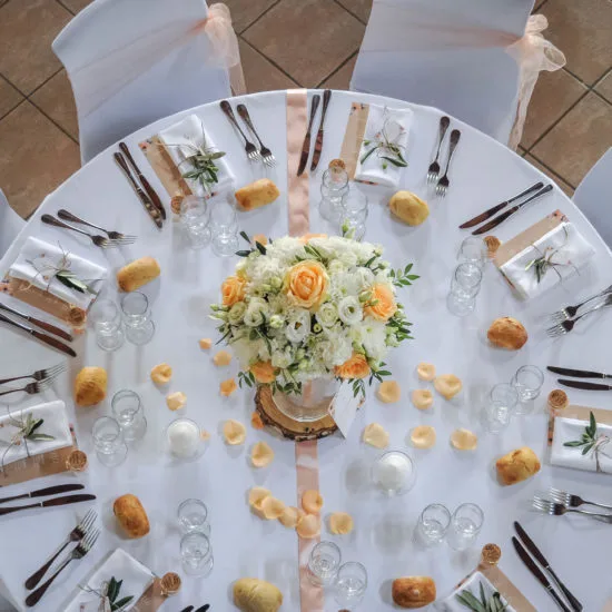 Mariage fleuri pêche